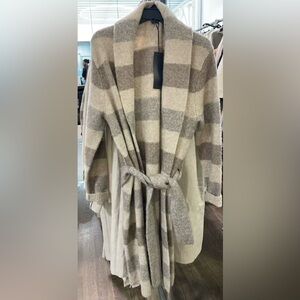 Jenni Kayne Plaid Belted Cardigan size S 100% authentic